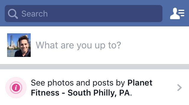 Planet Fitness Facebook alert