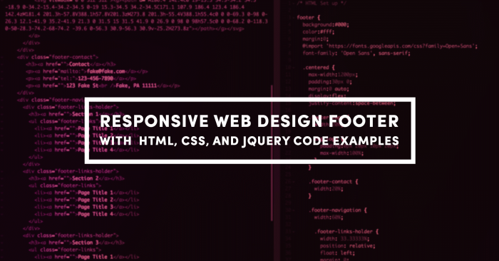 Responsive Web Design Footer