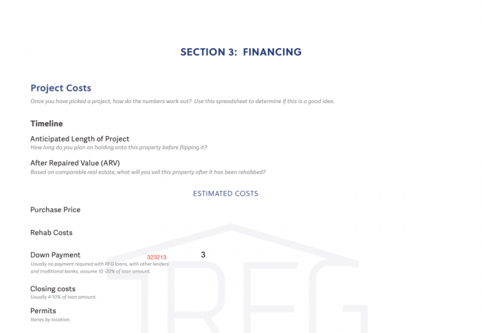 Screenshot of RFG business plant template as part of a content strategy