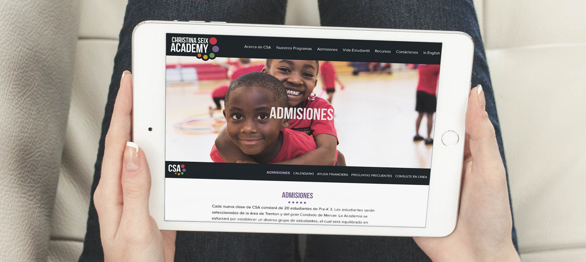 Spanish version of Christina Seix Academy website