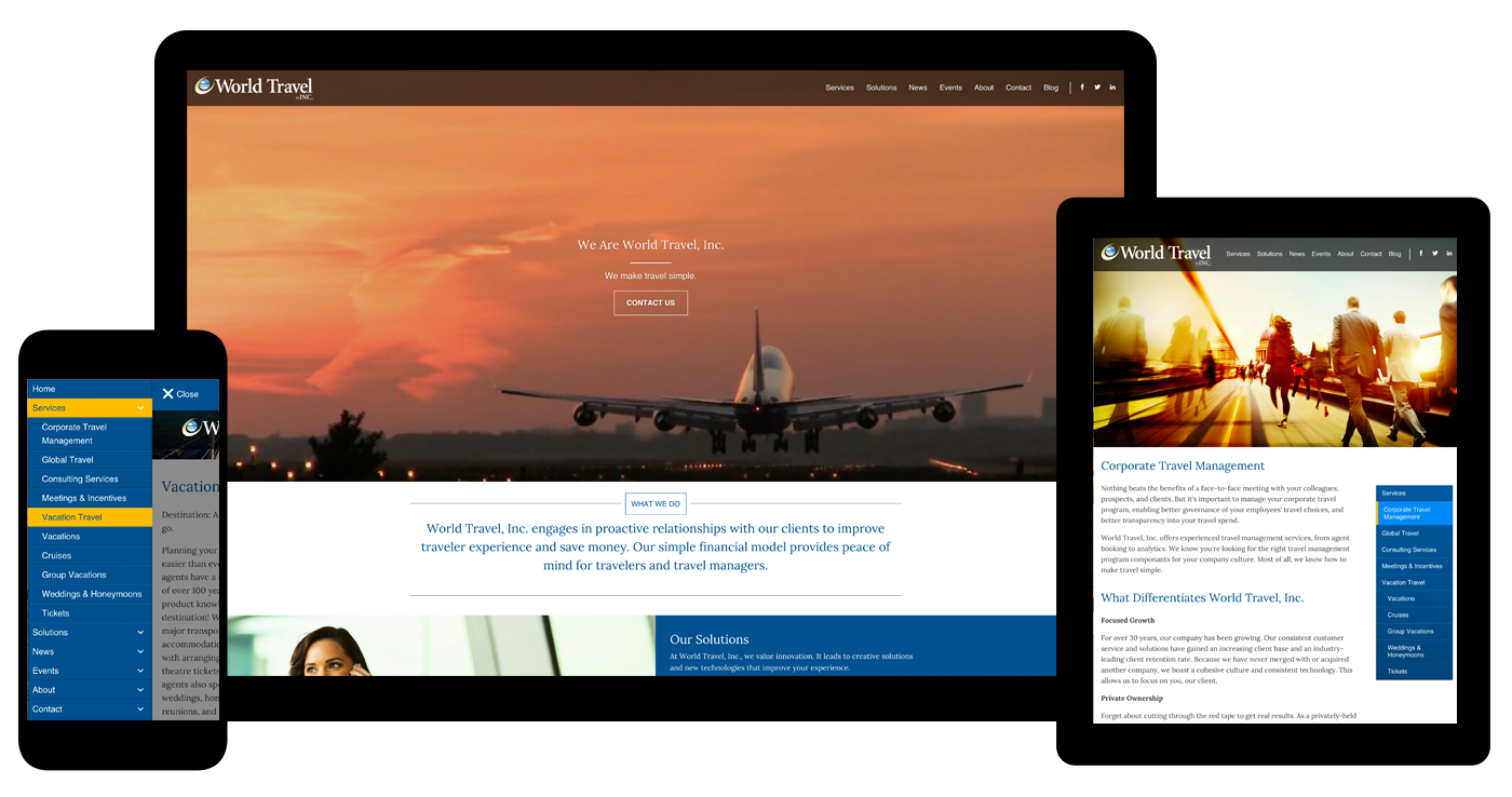 World Travel's Responsive Website